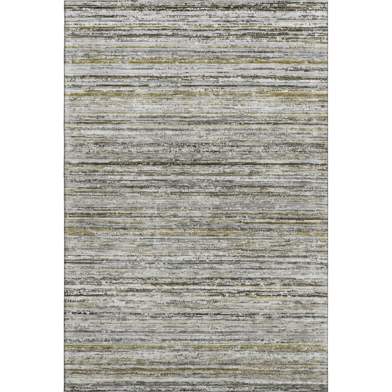 Premium Machine Washable Larock AMF1239 Stripes Rug, Rectangle 3' x 5'