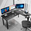 Bureau d'ordinateur en forme de L de 60 po Adetomiwa avec grand tapis de souris gratuit pour le bureau personnel-734233623-734233622