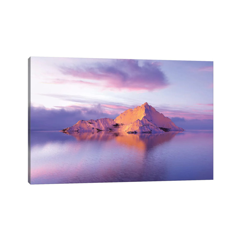 Frozen Mountains In The Sea II by Mike Kiev - Wrapped Canvas Print, 20.32 cm H x 30.48 cm W