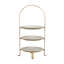 Provence Rattan Triple Tiered Server - Whitewash/Natural