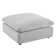 Commix Down Filled Overstuffed Performance Velvet Ottoman In White