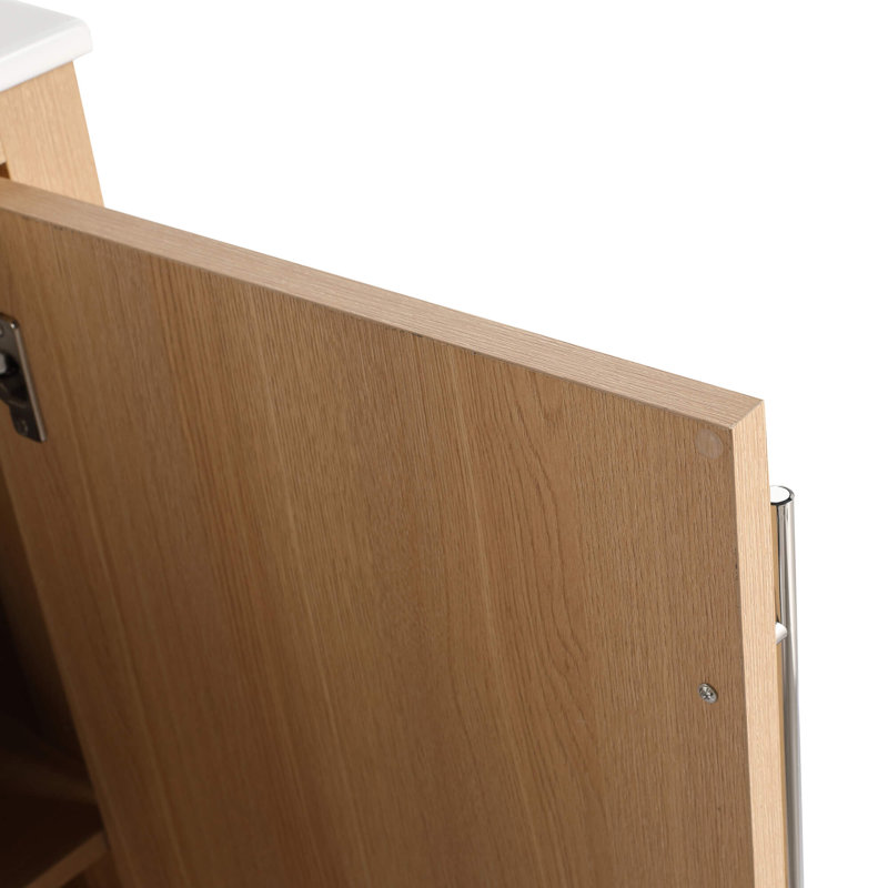Winston Porter Healey Bathroom Vanity, Sand Oak