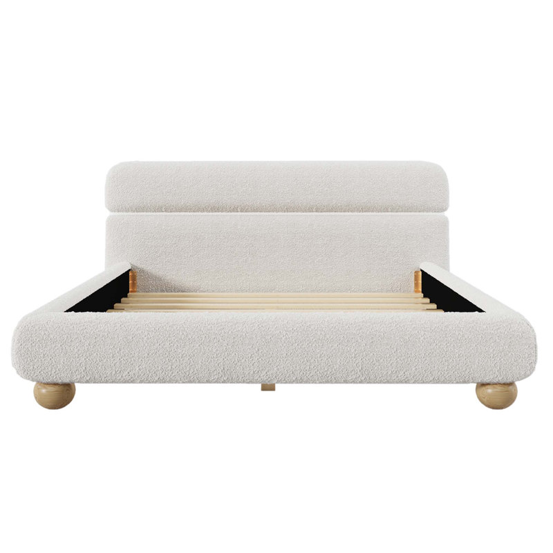 Lit tapissier contemporain Curve-Shaped Design