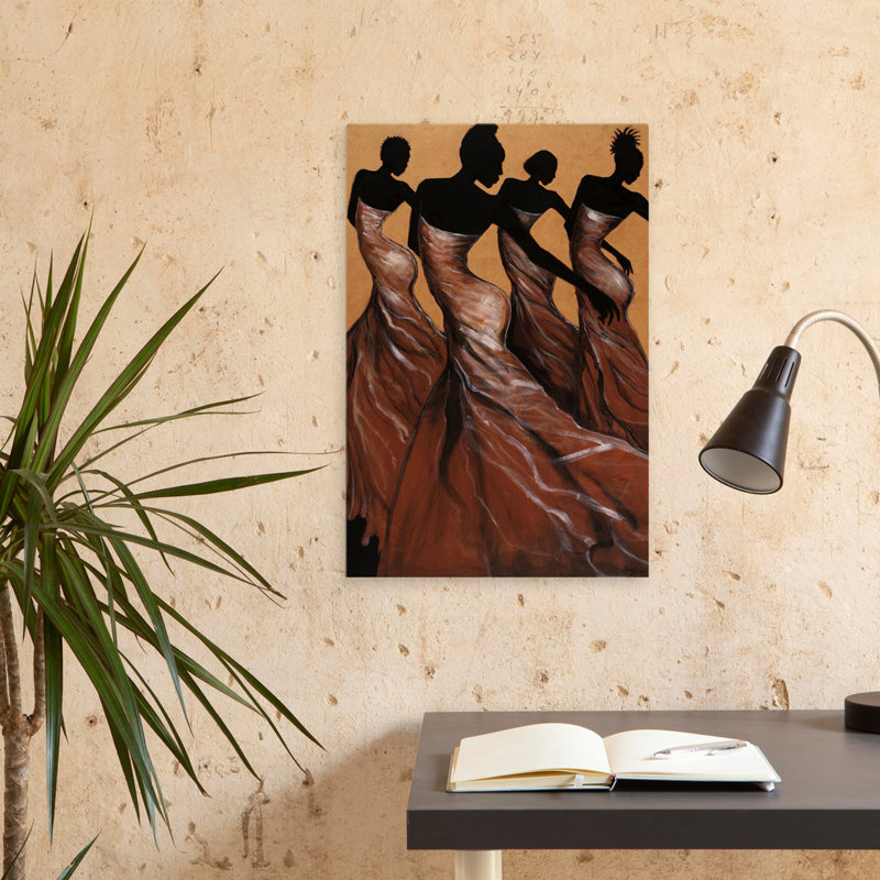 Flow - Multicultural Figurative Africanamerican Dance Art, 24" H x 16" W