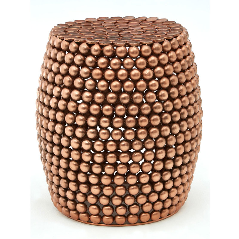 Diodorus Iron Accent Stool, Copper