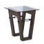 Table de bout en verre