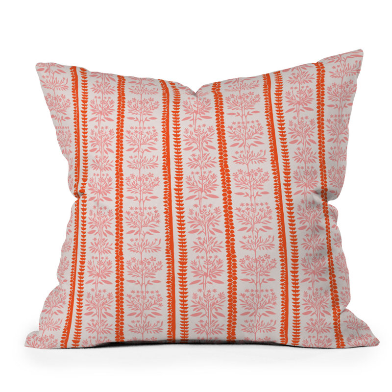 Coussin Holli Zollinger MILLIE STRIPE, Carré 20 po, Rouge