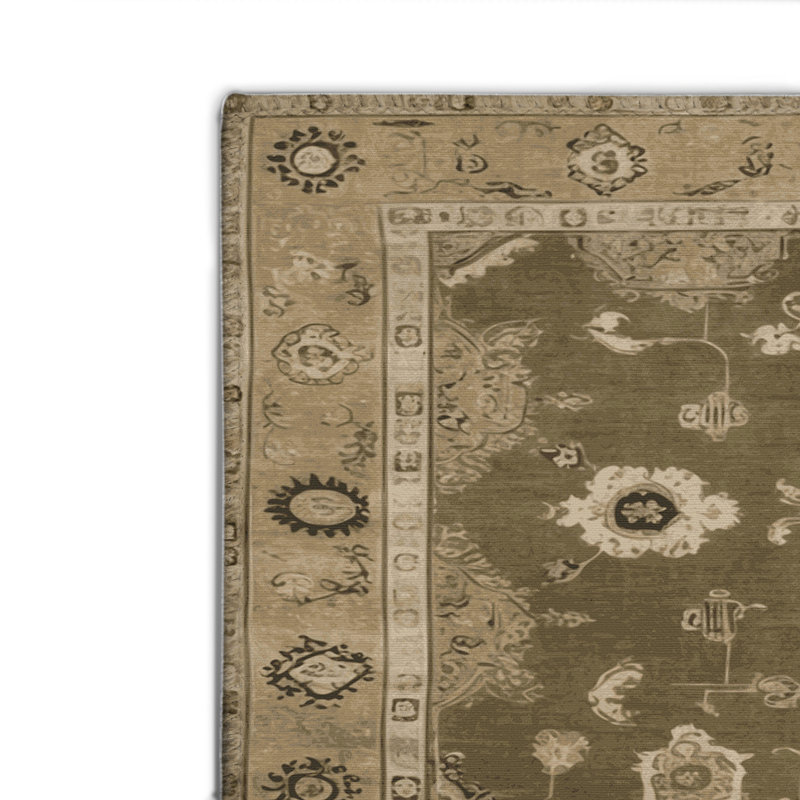 Overdyed Brown Indoor and Outdoor Area Rug