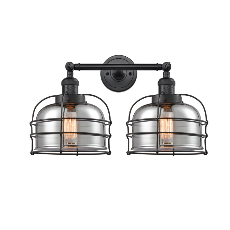 Gatewood 2 - Light Dimmable Vanity Light, No Bulb Included, Plated Smoke, Matte Black