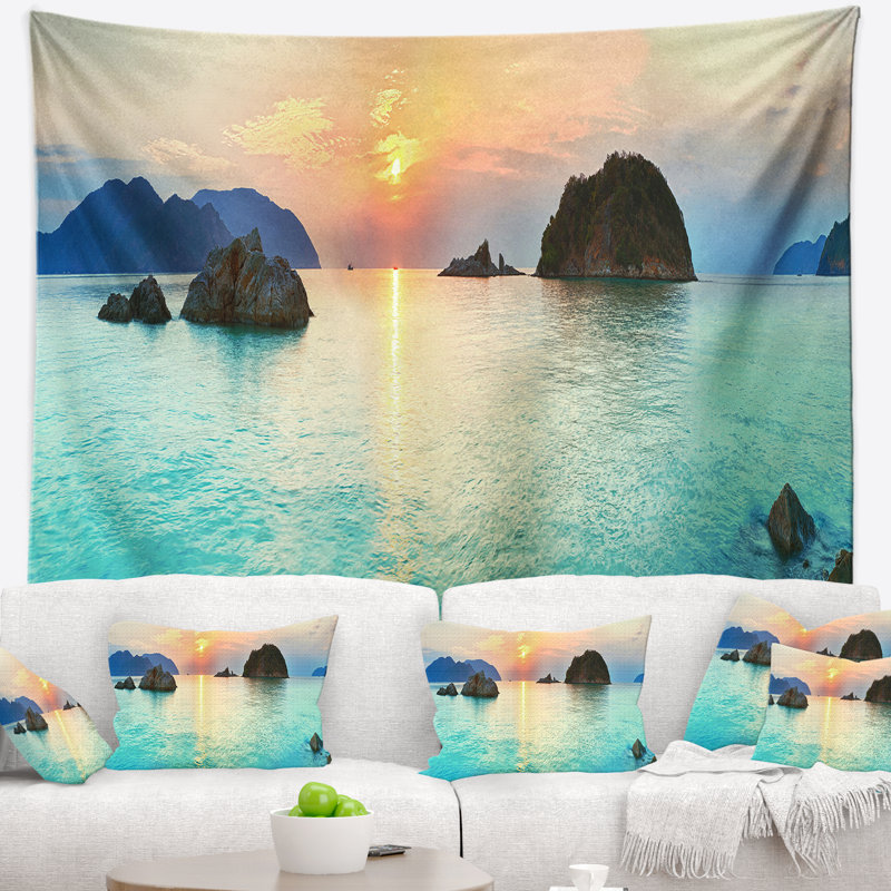 Photographie sunrise panorama tapisserie, H 68 po x l 80 po