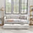 Upholstered Daybed Trundle Sofa Bed Vertical Stripes-871284234-871284228