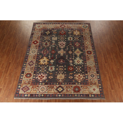 Tapis unique gris / gris anthracite 8 pi 11 po x 11 pi 10 po One-of-a-Kind