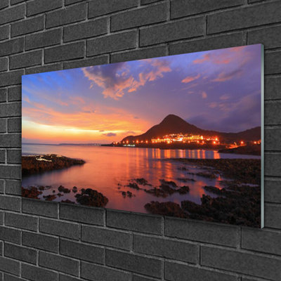 Stones Sea Landscape - Unframed Photograph on Glass