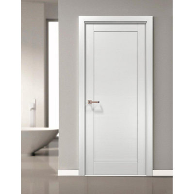 Quadro Paneled Wood Standard White Door