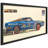 "Muscle Blue Car" Dimensional Collage Framed Graphic Art Under Glass Wall Art