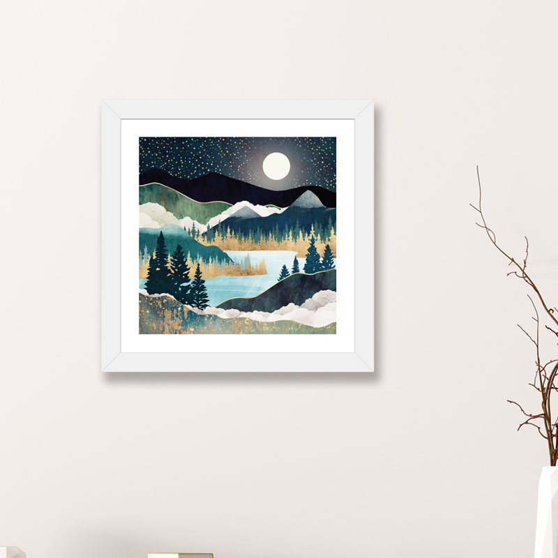 « star lake » par spacefrog designs-print, H 16 po x l 16 po x P 1 po, Papier avec cadre blanc