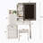 Vanity Desk Set With Sliding Lighted Mirror, Makeup Dressing Table With 4 Drawers & 9 Storage Spaces, Hidden Compartments And Cushioned Stool, White Beauty Furniture For Bedroom