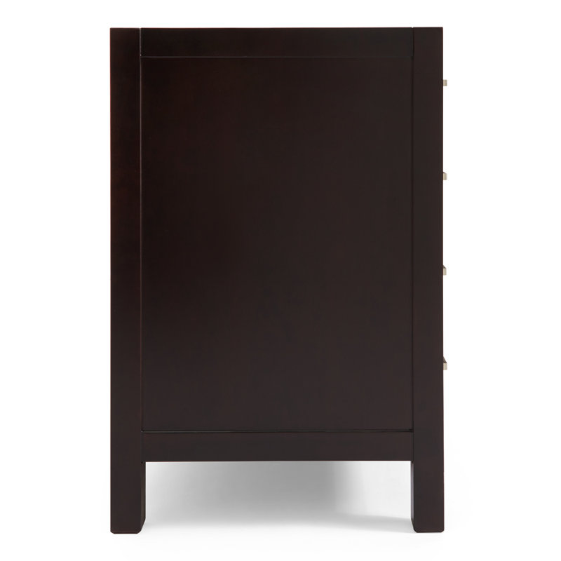 Cambridge 54'' W Single Bathroom Vanity Base, Brushed Nickel, Espresso