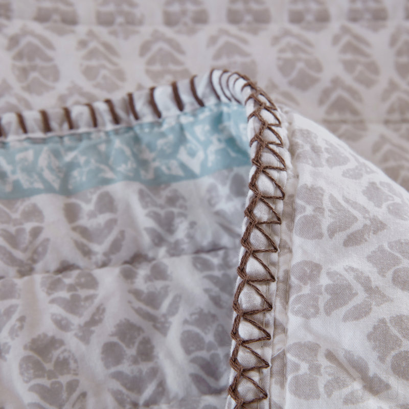 3-Piece Full/Queen Quilt Set,Aqua