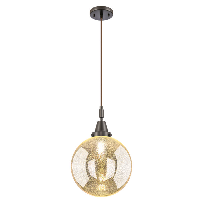 Mini luminaire suspendu suspendu 1 corde Downtown Urban - Caden Frederick, H 134,88 po x l 10 po x P 10 po, Mercure