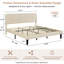 Lit plateforme rembourré en velours amélioré avec tête de lit réglable, conception renforcée et silencieuse, aucun sommier tapissier requis, support de lattes en bois robuste, assemblage facile-658345137-618794010