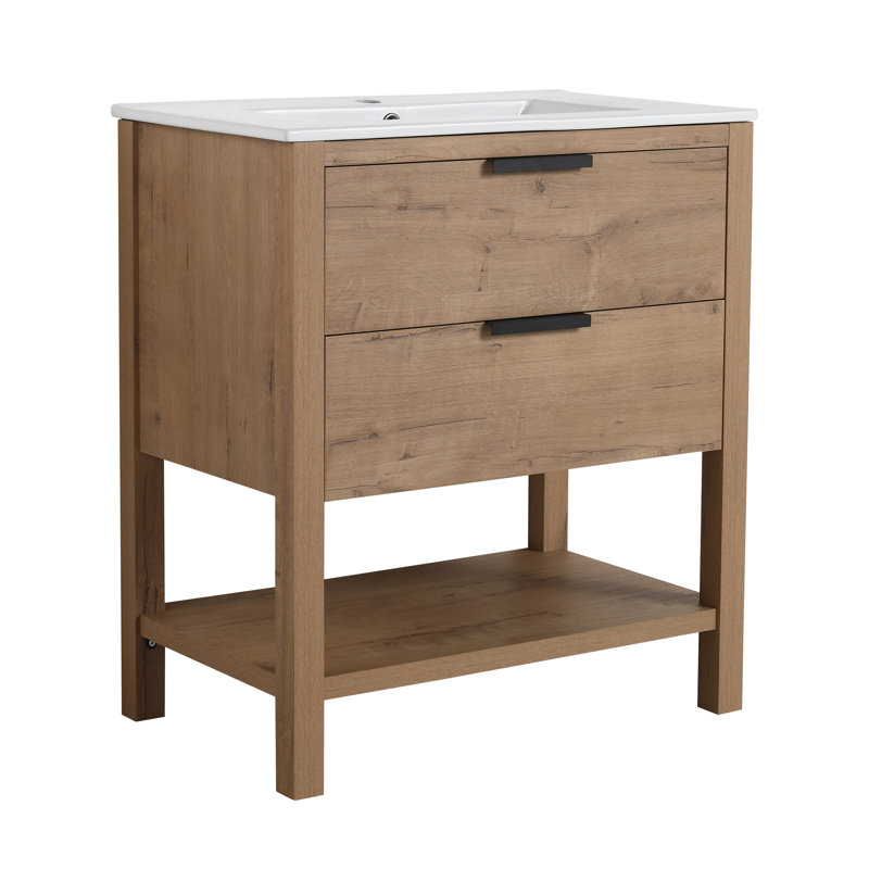 Ensemble de meuble-lavabo simple Rawand, Blanc