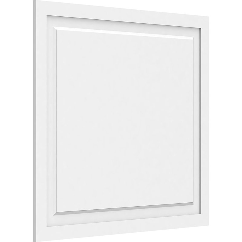 Panneau mural Harrison 3D en blanc, H 34 po x l 38 po x P 0,63 po