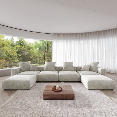 Nikodemos Boneless 6 - Piece Upholstered Sectional
