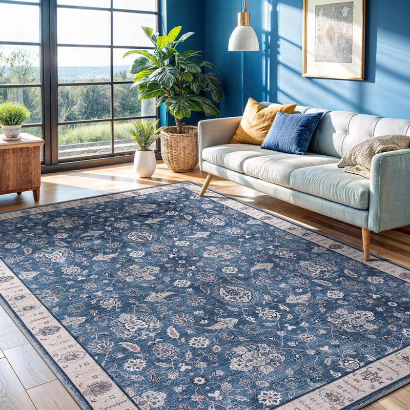 Koressa Chenille Washable Oriental Indoor Rug, Rectangle 8' x 10'