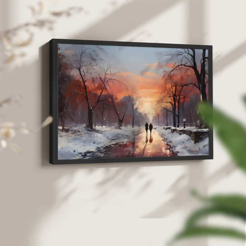 Paysages rétro-CLIX - impression encadrée - réaménageable, H 8 po x l 10 po, Black
