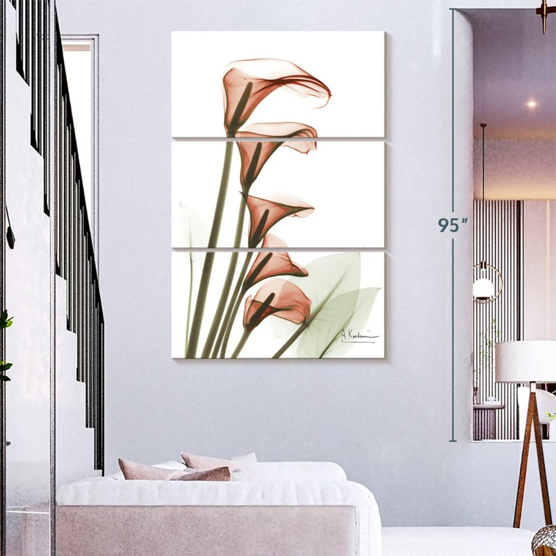 Harnek Ascending Calla Lilies, 74" H x 48" W