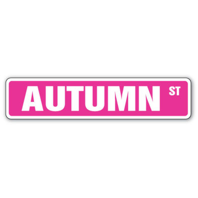 Autumn Street Sign
