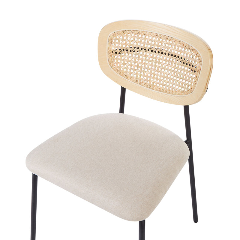 Altonette 19.29cm H Polyester Upholstered Full Back Side Chair, Beige