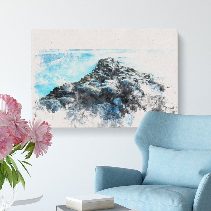 Giants Causeway In Bushmills - Wrapped Canvas Print, 40cm H x 60cm W x 3cm D