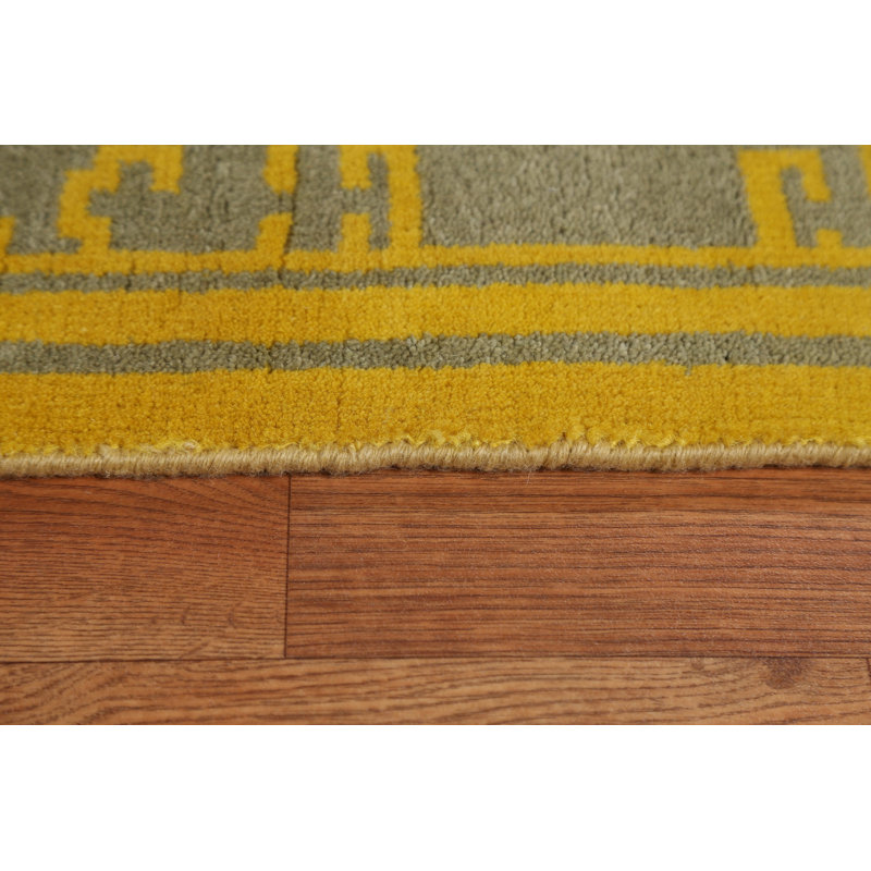 Tapis oriental géométrique all-over Gabbeh noué à la main 8 pi x 9 pi 11 po