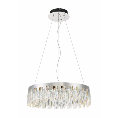 Luminaire suspendu chromé 1 lumière Curio