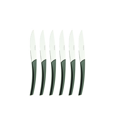 Ensemble de 6 couteaux à steak quartz en acier inoxydable 18/10, service pour 6
