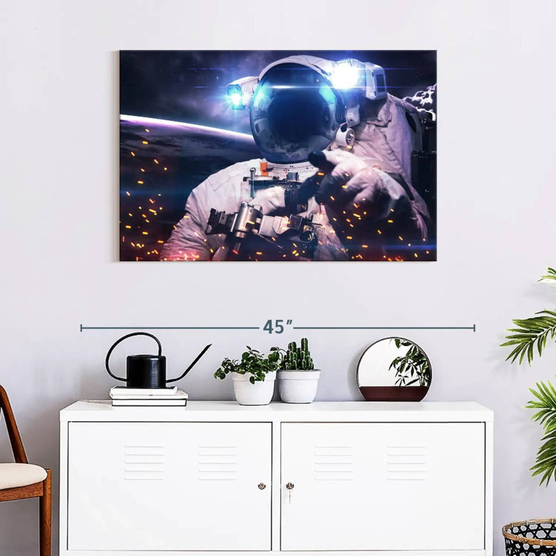 Oberle Glowing Astronaut, 24" H x 36" W