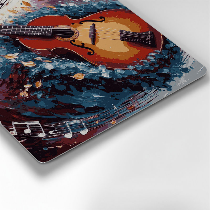«Music Balalaika Brown», art mural en métal, 32" H x 32" W