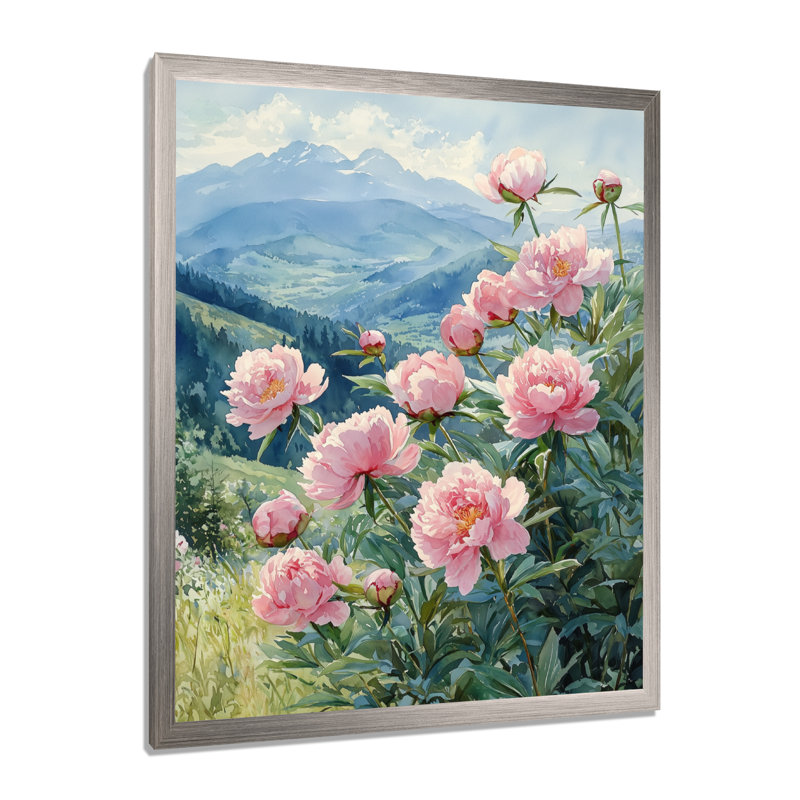 Barras - Floral Canvas Prints, Argent argent, H 40 po x l 30 po, Reproduction encadrée d'une seule photo
