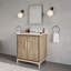 Brookhn 30 In. Single Sink Whitebrook Quartz Countertop Bath Vanity in Lustrous Walnut