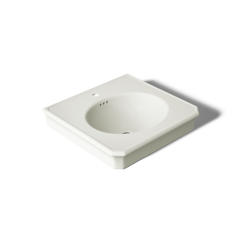 Claude by Studio McGee 24" Rectangular Pedestal/Console Table Bathroom Sink, Single Hole Faucet, Dune