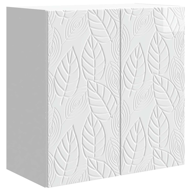 2 -Door Rectangle Accent Cabinet, High Gloss White