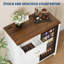 Mini-armoire et tiroir de café, support à vin, plateau brun chaud, organisateur de boissons pour la cuisine et le bureau, blanc-130465866