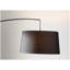 Lampe sur pied de style Mid-Century moderne en bois de noyer et lin noir