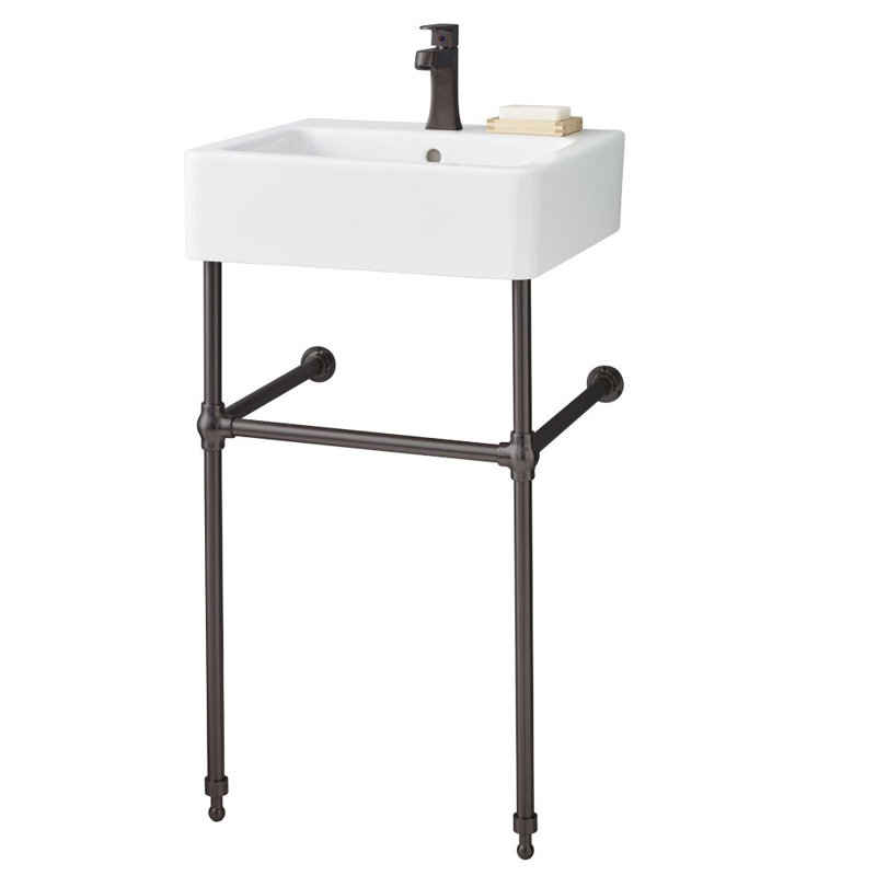 Nuovella 19.75'' L Bathroom Sink, Antique Bronze