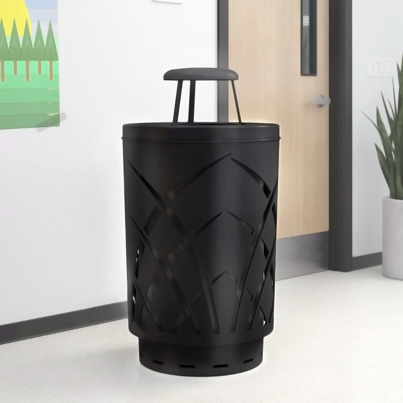Poubelle 40 gallons Covington, Noir