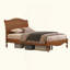 Structure de lit en bois avec tête de lit, lit plateforme rétro, tête de lit arquée traditionnelle et pied de lit, grand rangement sous le lit, aucun sommier tapissier requis, assemblage facile-2053934574-2053934579