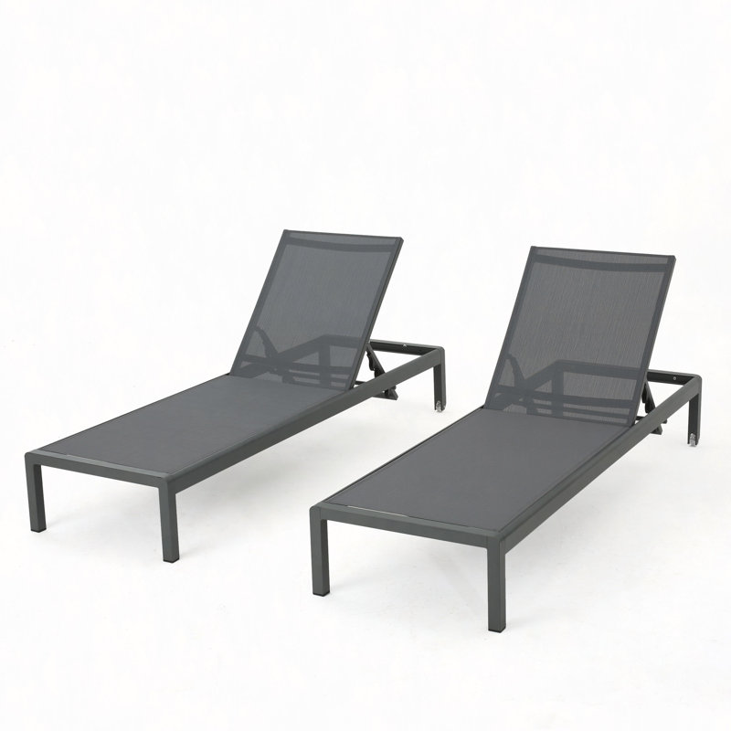 Chaise longue Kd (Mp2) (ensemble de 2), Gris, 2