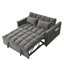 Canapé-lit, canapé convertible, fauteuil inclinable, lit, 3-en-1, dossier réglable à 3 positions, canapé modulaire à 2 places, 2 poches latérales, 2 coussins pour le salon, appartement, etc., velours beige de 54 po de largeur.-615509405